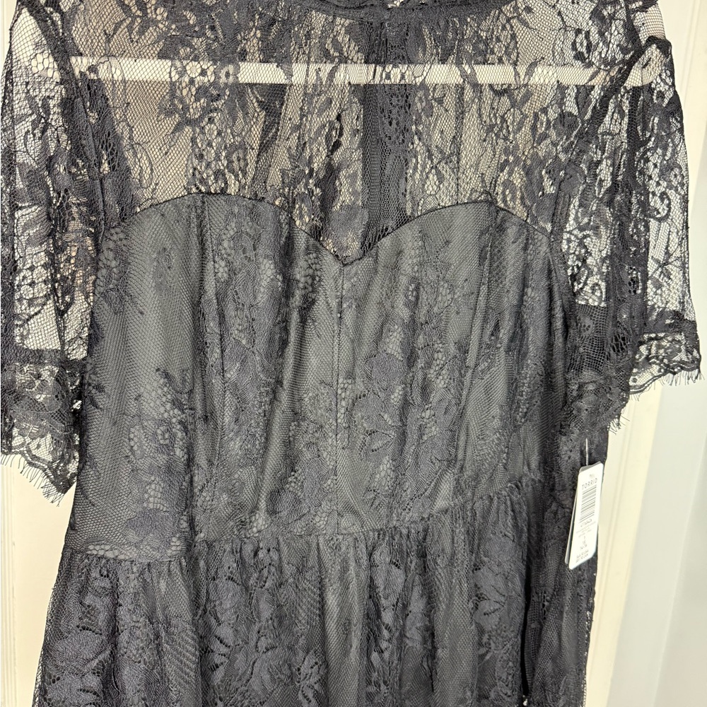 Torrid Black Lace Peplum Top